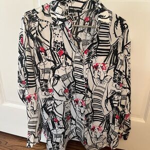 Karl Lagerfeld Artistic Print Blouse
